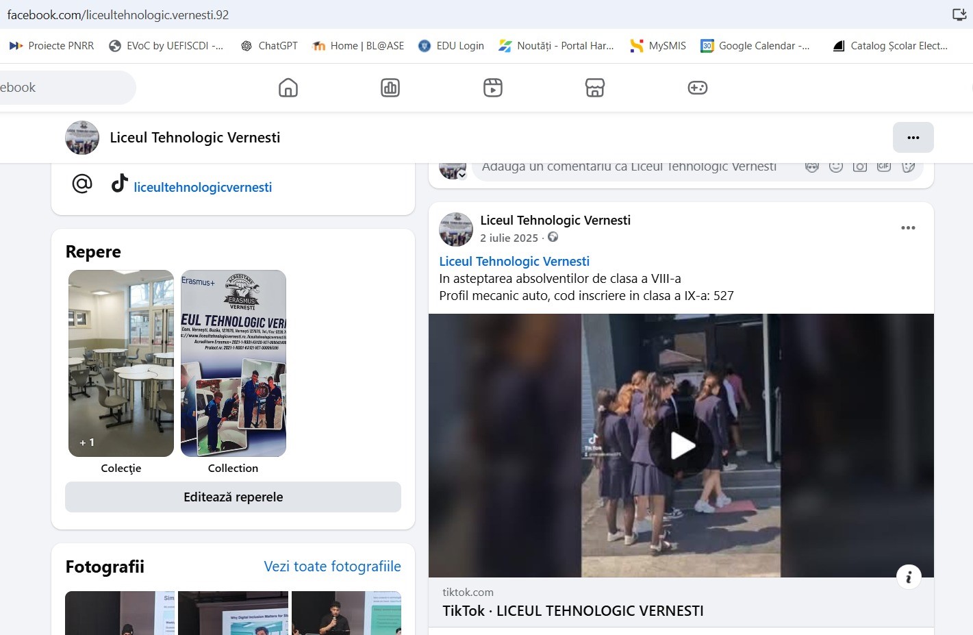 Ziua portilor deschise Facebook si Tik tok